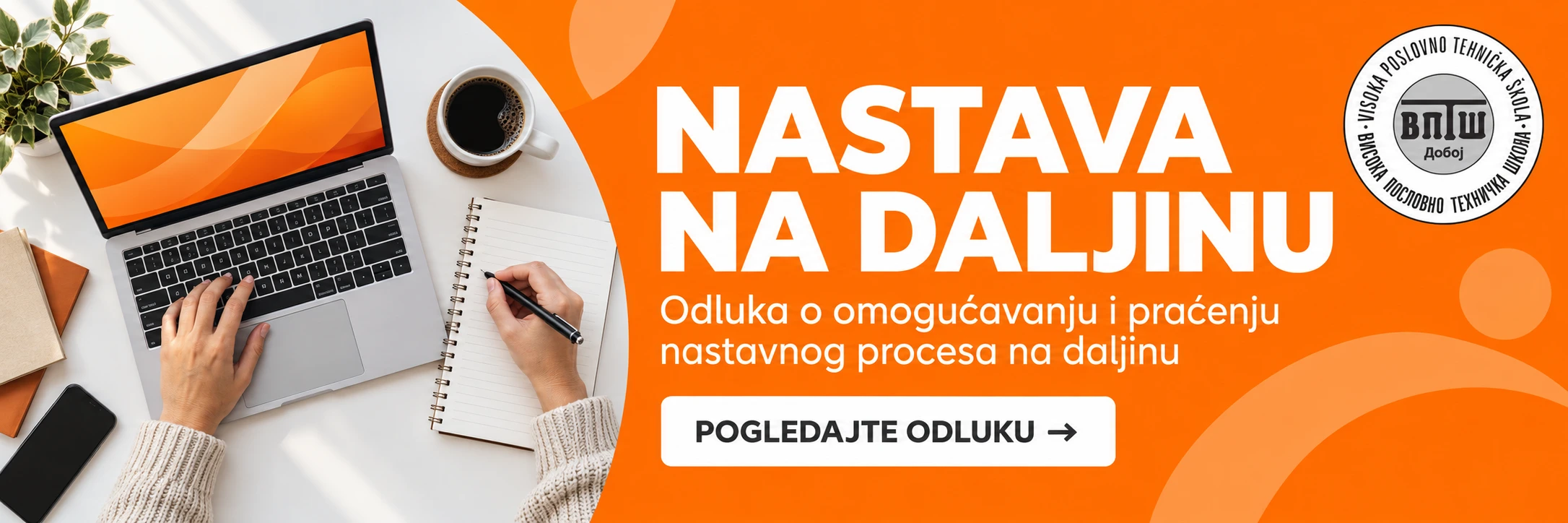 Odluka o omogućavanju i praćenju nastavnog procesa na daljinu.